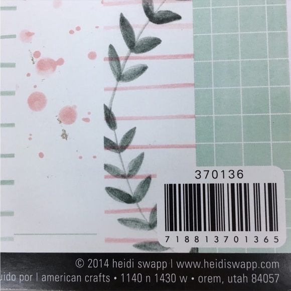 HEIDI SWAPP Paper Pad Memory Planner 36 Sheets 6x8 Watercolors Scrapbooking NEW - Picture 4 of 4